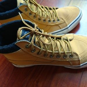 Vans tan all weather hi tops